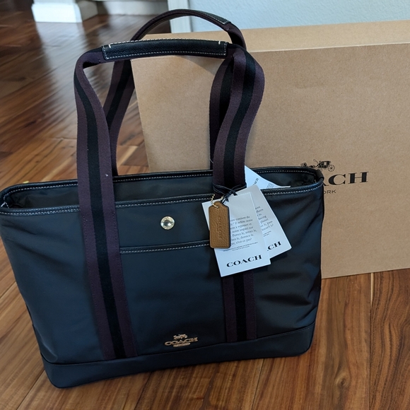 Coach Handbags - Coach Ellis Pebbled Leather + Nylon Twill New with Box ❤️